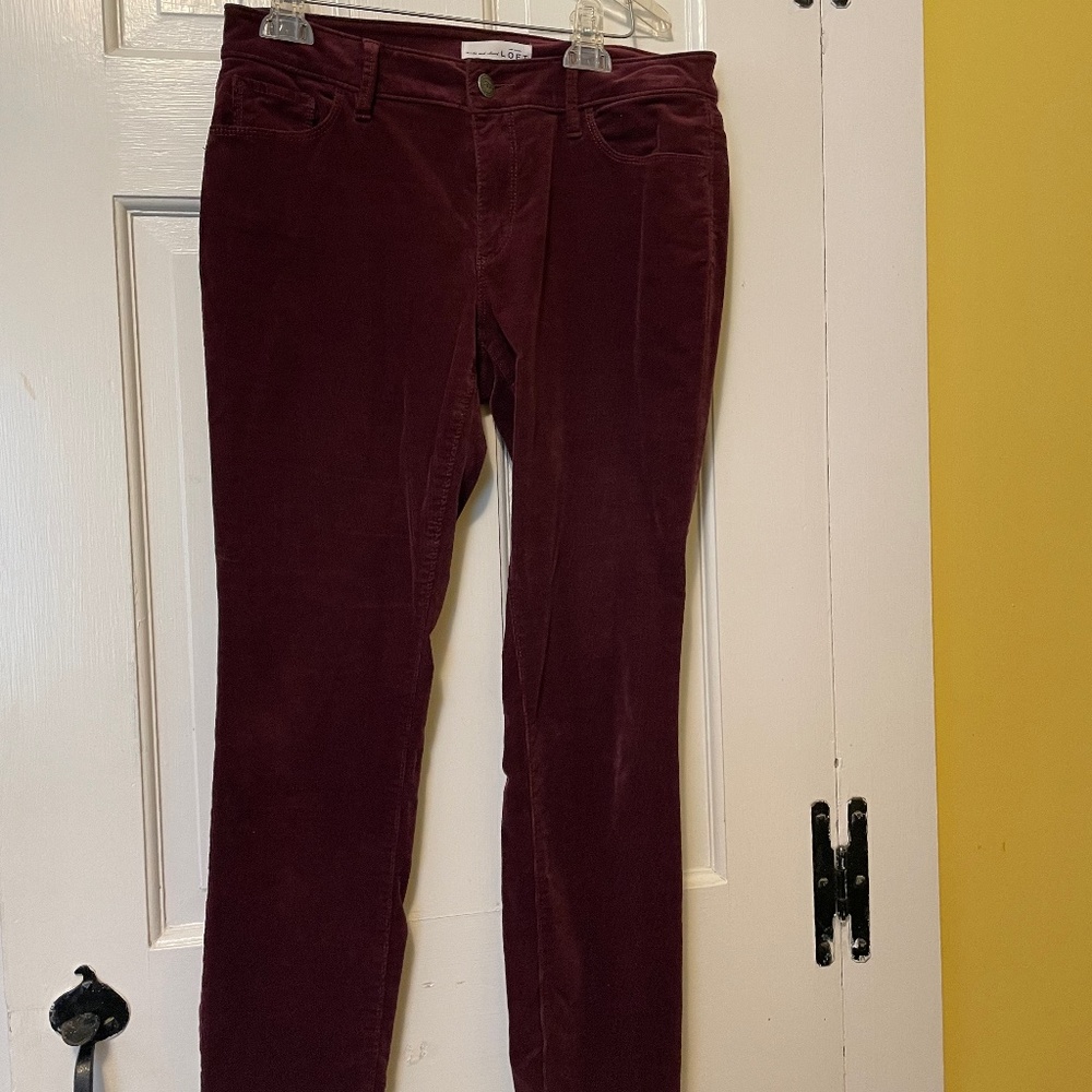 Burgundy cords from Loft